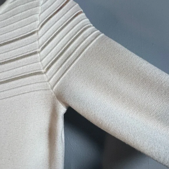 Jessica Howard Ivy  3/4 sleeve sweater dress with sheer details - Picture 8 of 12